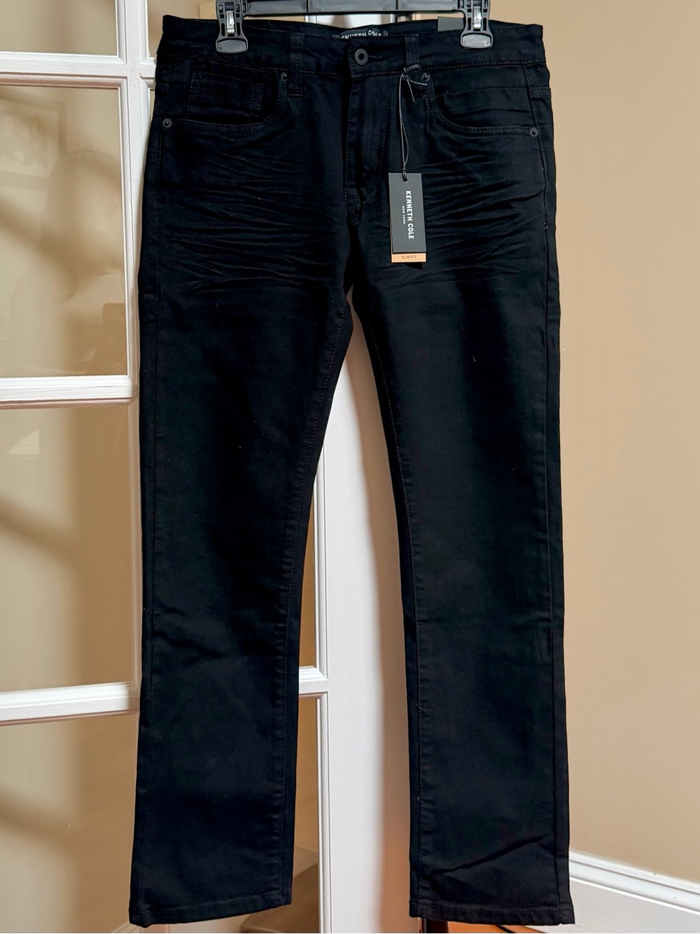 Kenneth Cole Black Slim Straight Jeans
